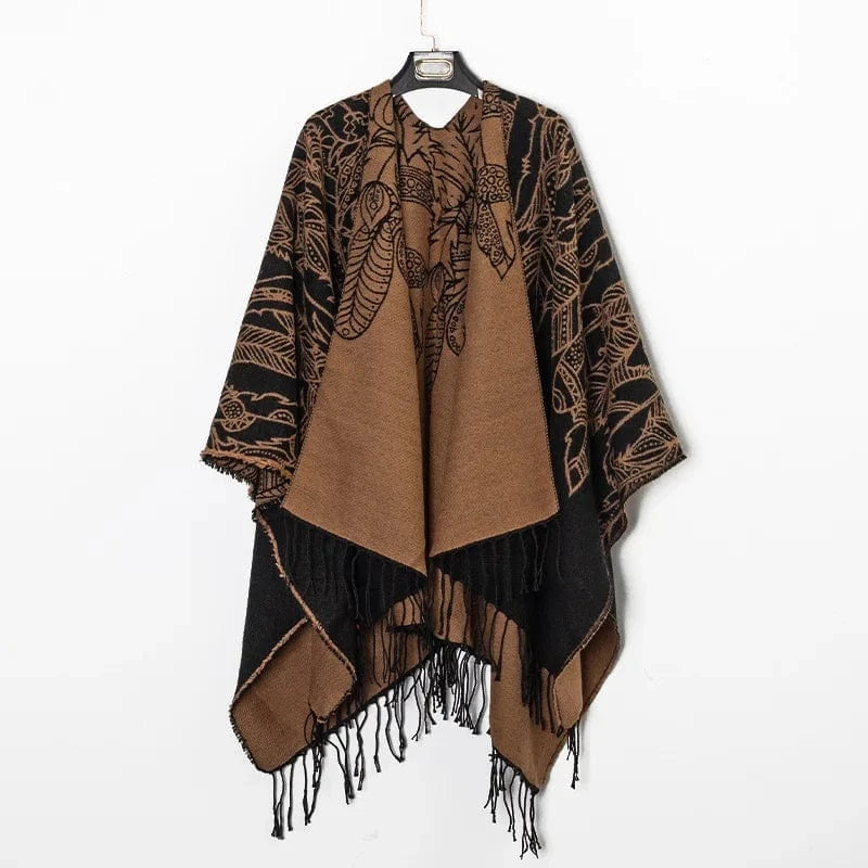 Poncho Homme Extra Long Bicolore