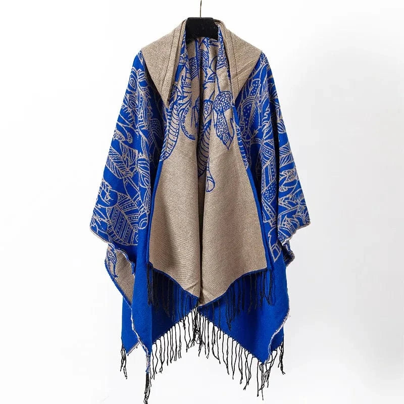 Poncho Homme Extra Long Bicolore