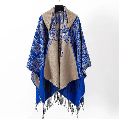 Poncho Homme Extra Long Bicolore