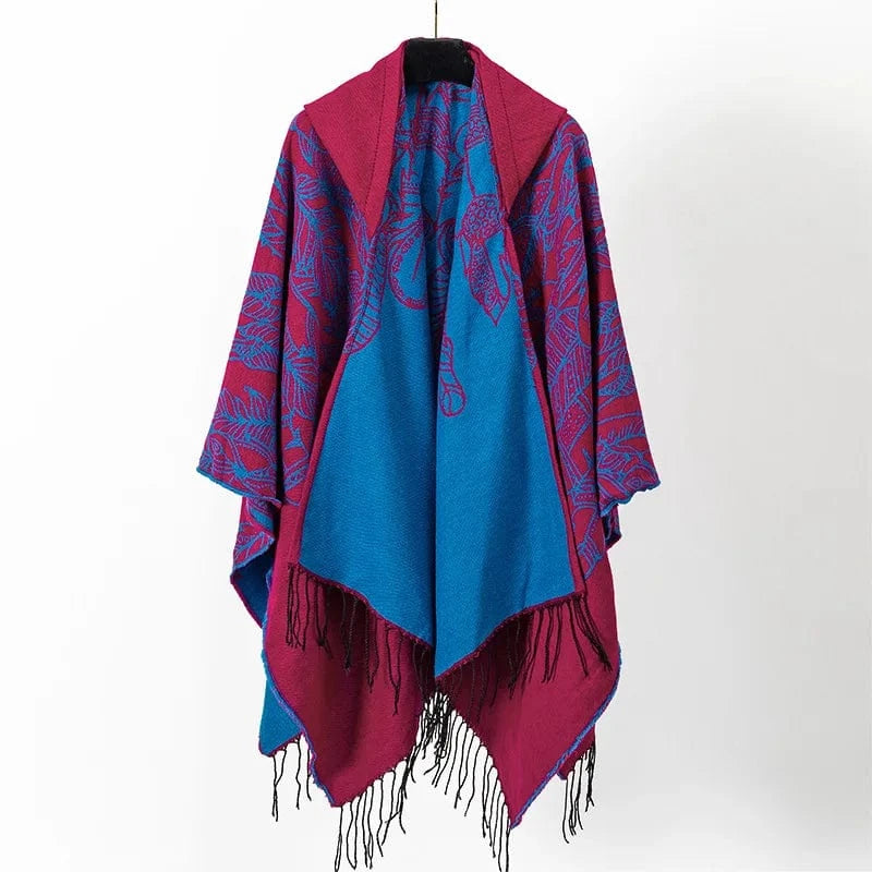 Poncho Homme Extra Long Bicolore