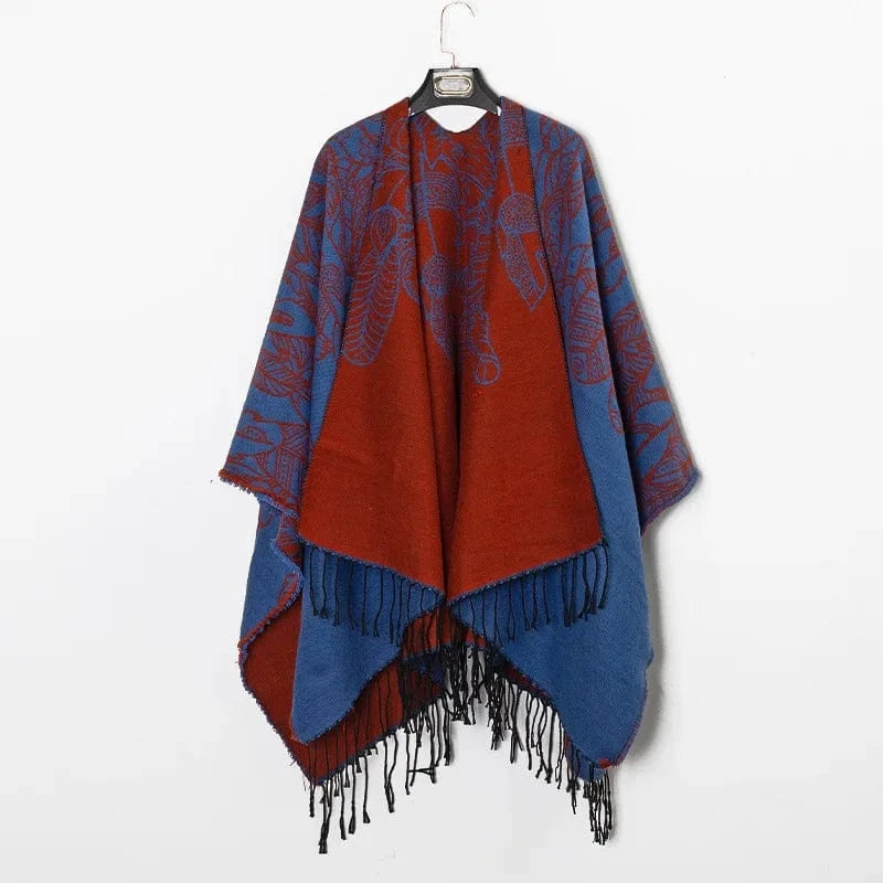 Poncho Homme Extra Long Bicolore