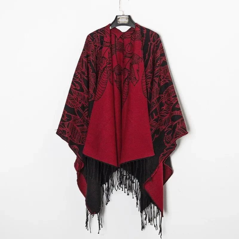 Poncho Homme Extra Long Bicolore