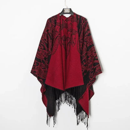 Poncho Homme Extra Long Bicolore