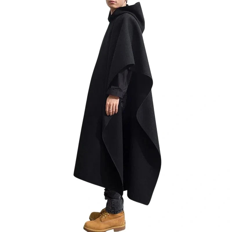 Poncho Homme Long à Capuche