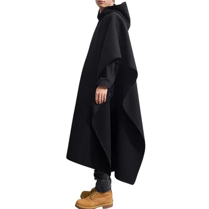 Poncho Homme Long à Capuche