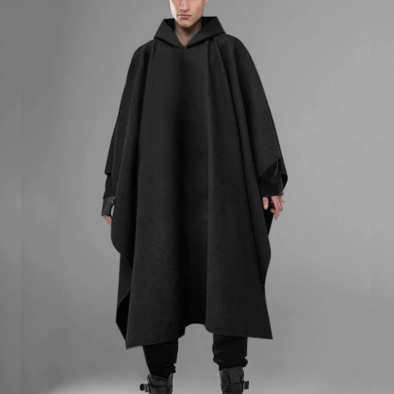 Poncho Homme Long à Capuche
