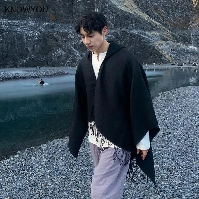 Poncho Homme Manches Longues