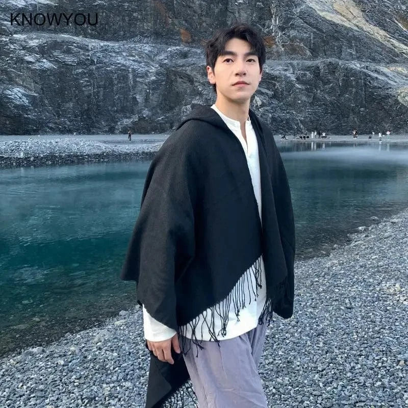 Poncho Homme Manches Longues