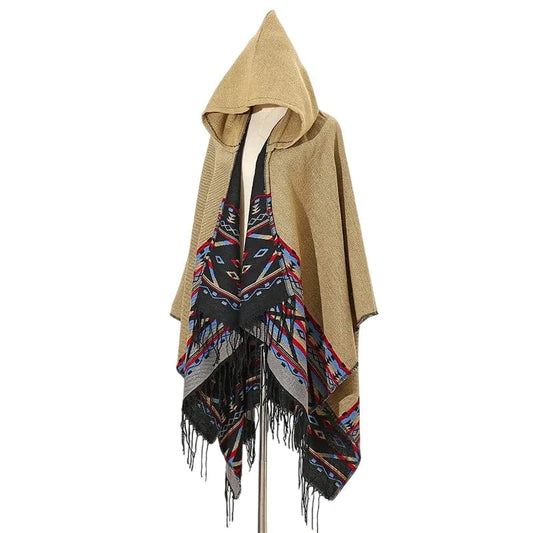 Poncho Homme Mexicain à Franges
