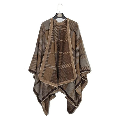 Poncho Homme Plaid Doux
