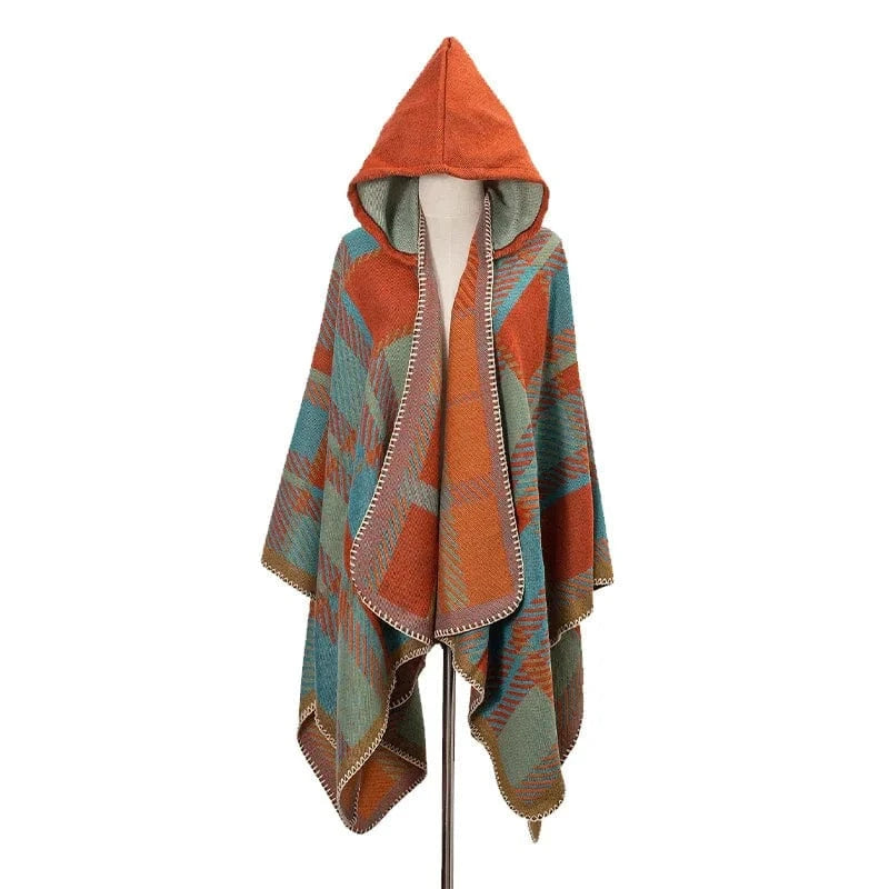 Poncho Homme Plaid Doux