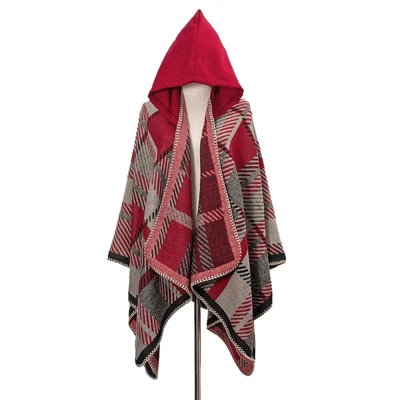 Poncho Homme Plaid Doux