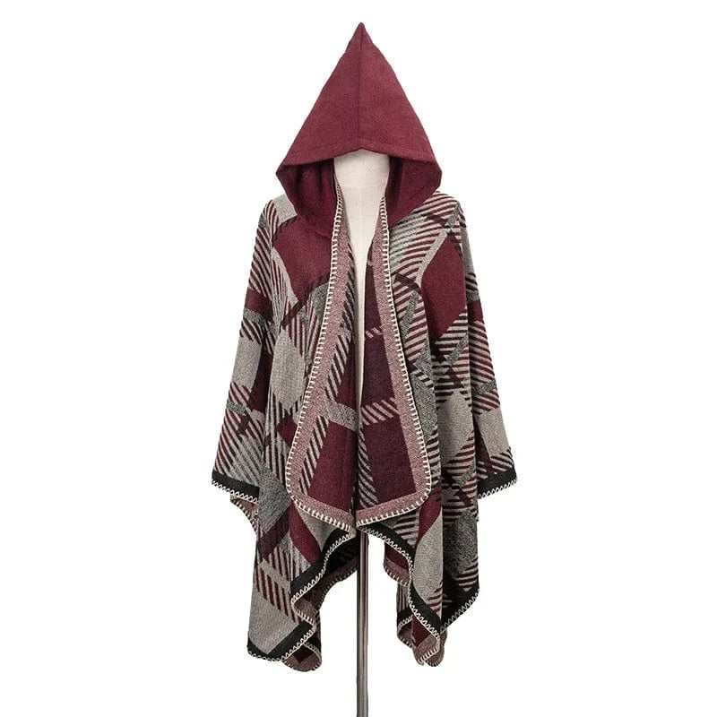 Poncho Homme Plaid Doux