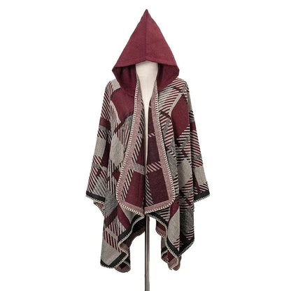Poncho Homme Plaid Doux