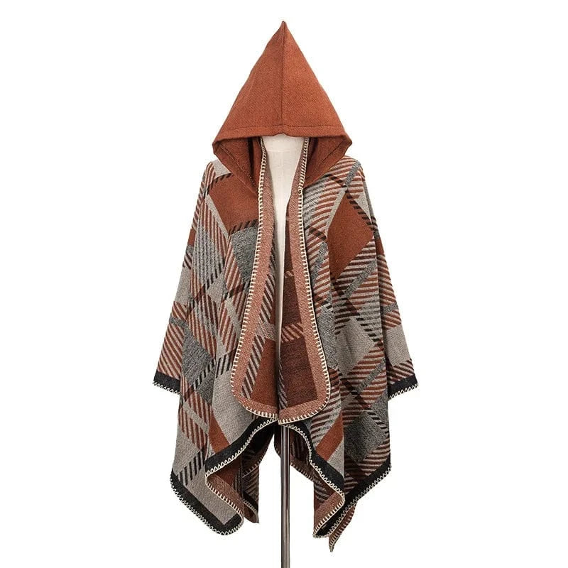 Poncho Homme Plaid Doux