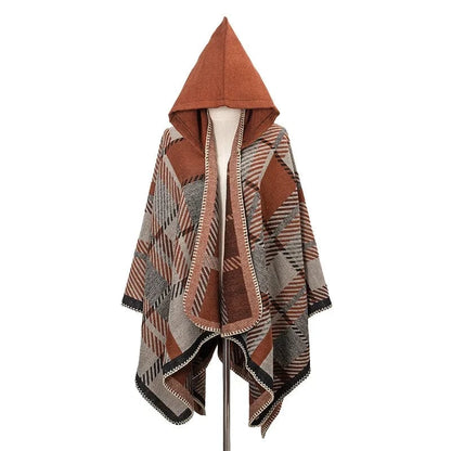 Poncho Homme Plaid Doux