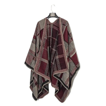 Poncho Homme Plaid Doux