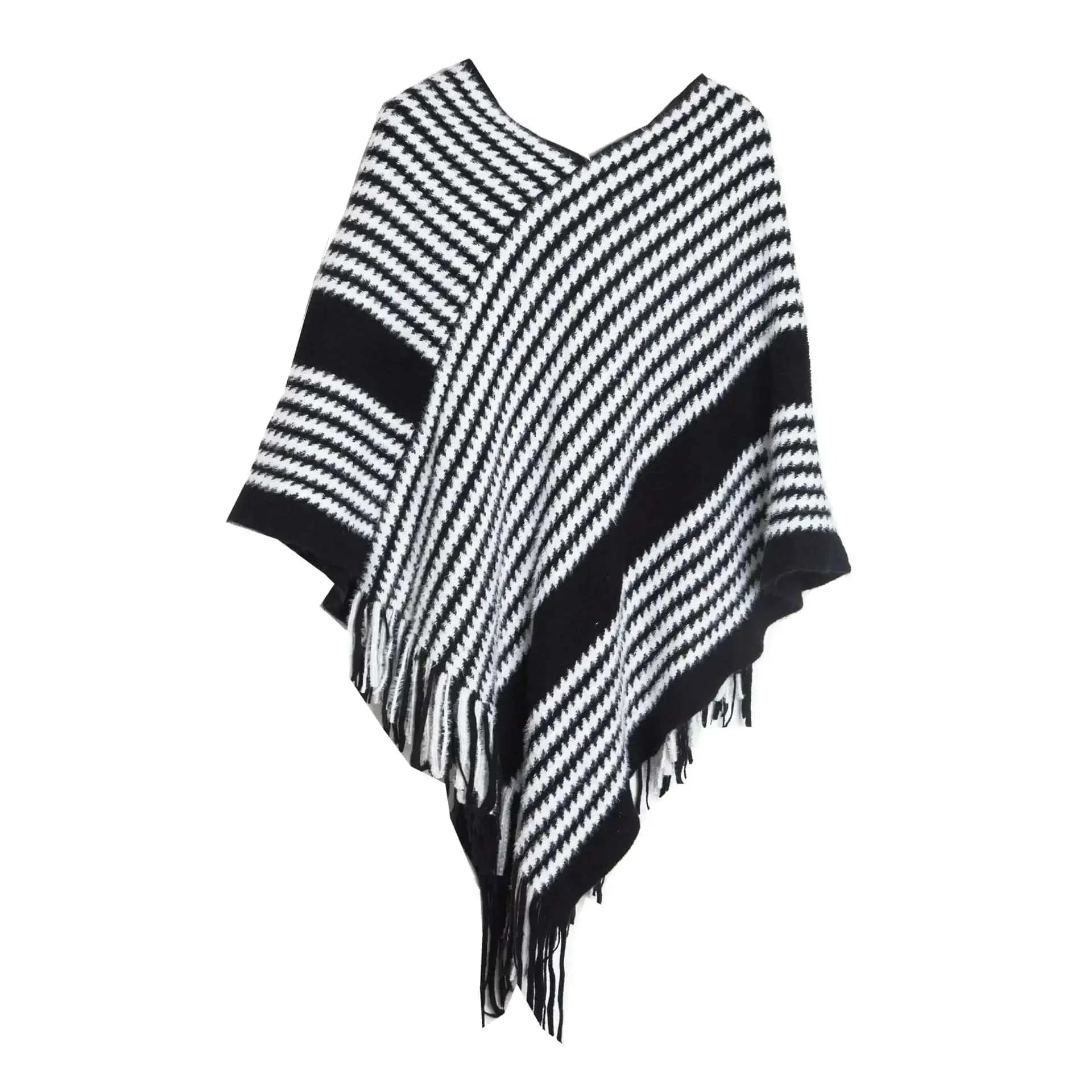 Poncho Noir & Blanc