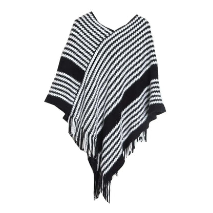 Poncho Noir & Blanc