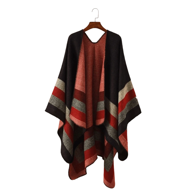 Poncho Plaid Chaud