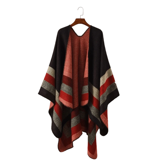 Poncho Plaid Chaud