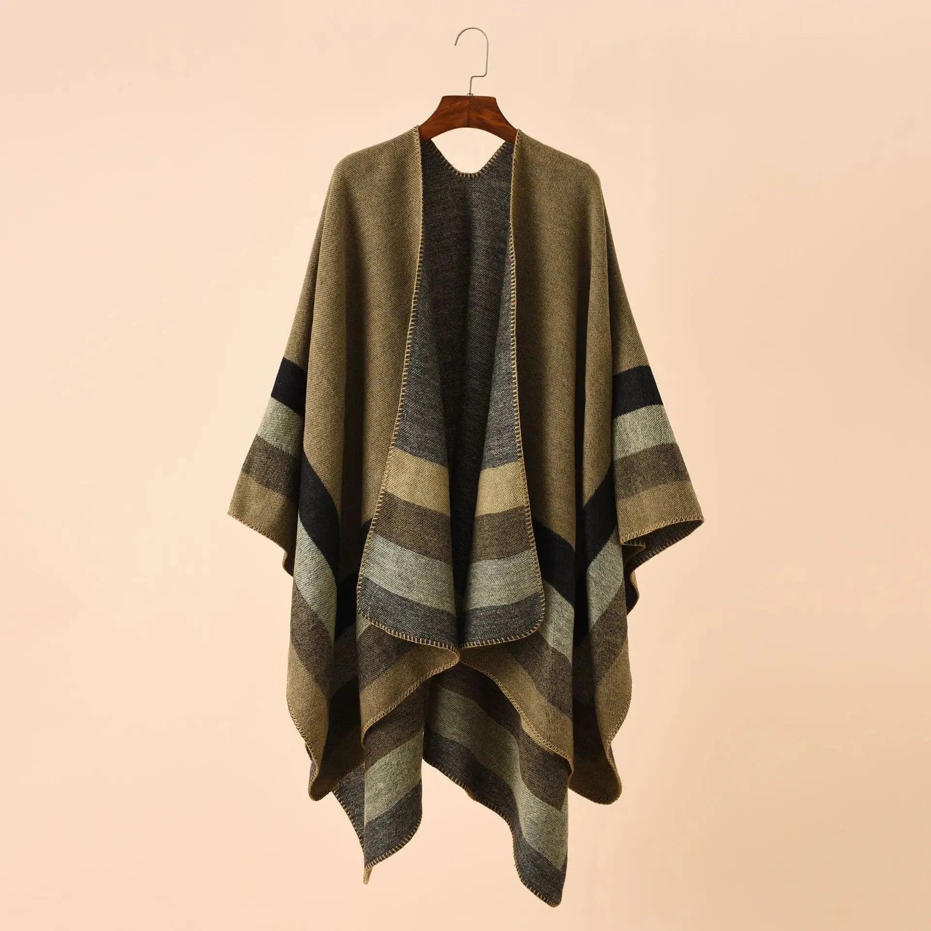 Poncho Plaid Chaud