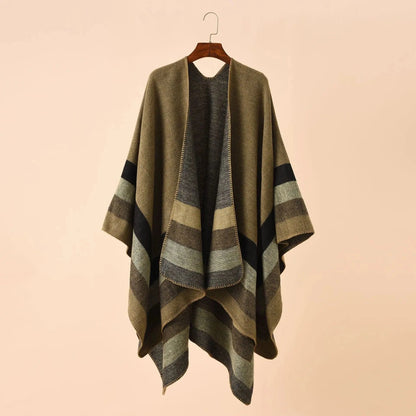 Poncho Plaid Chaud