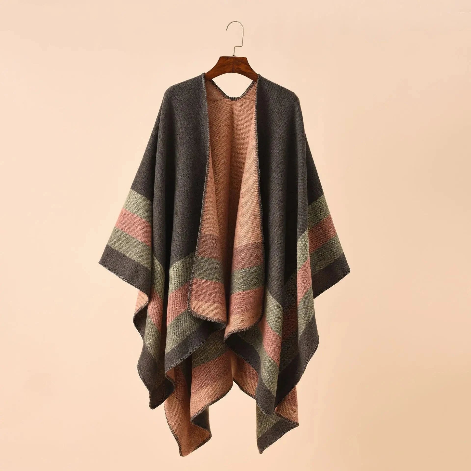 Poncho Plaid Chaud