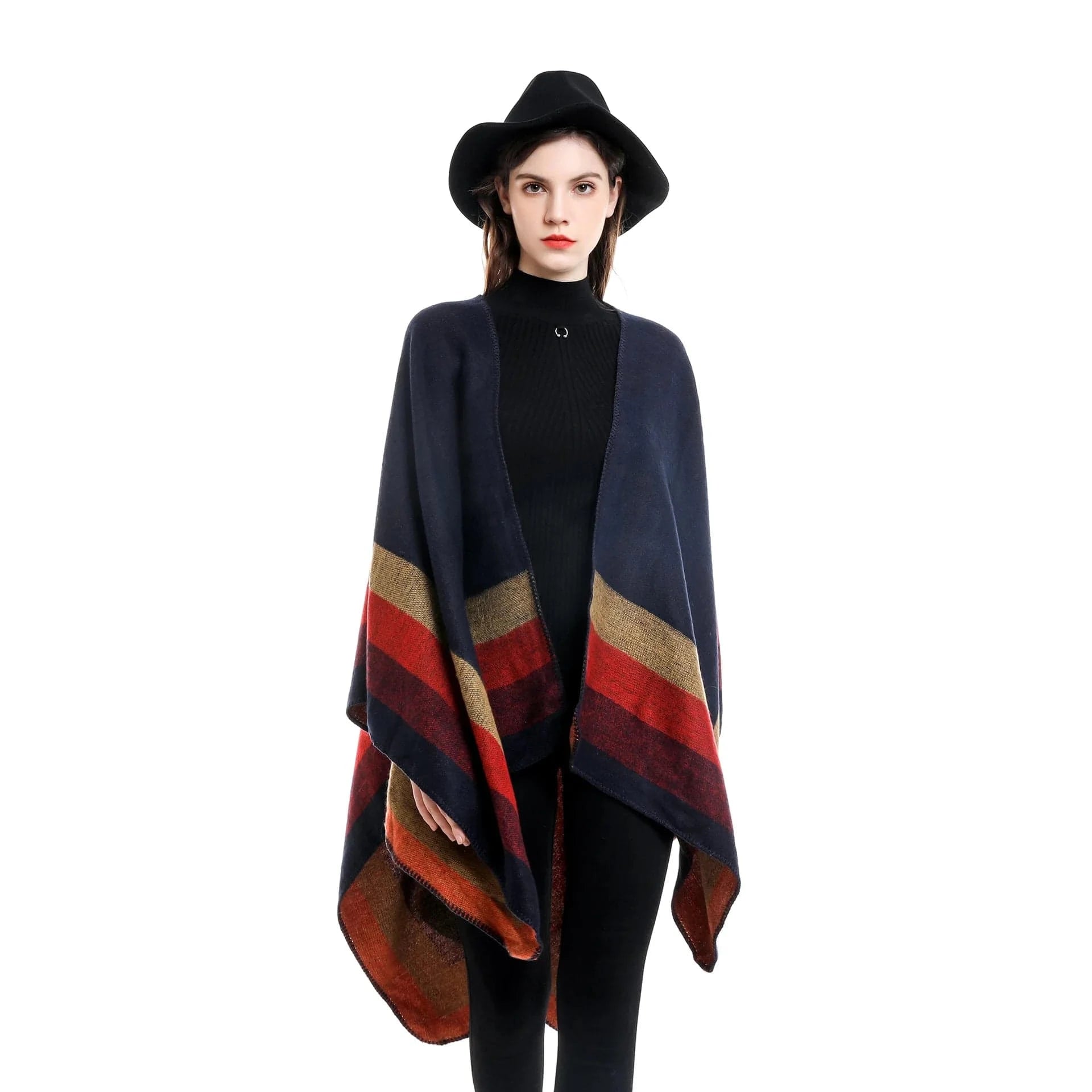 Poncho Plaid Chaud