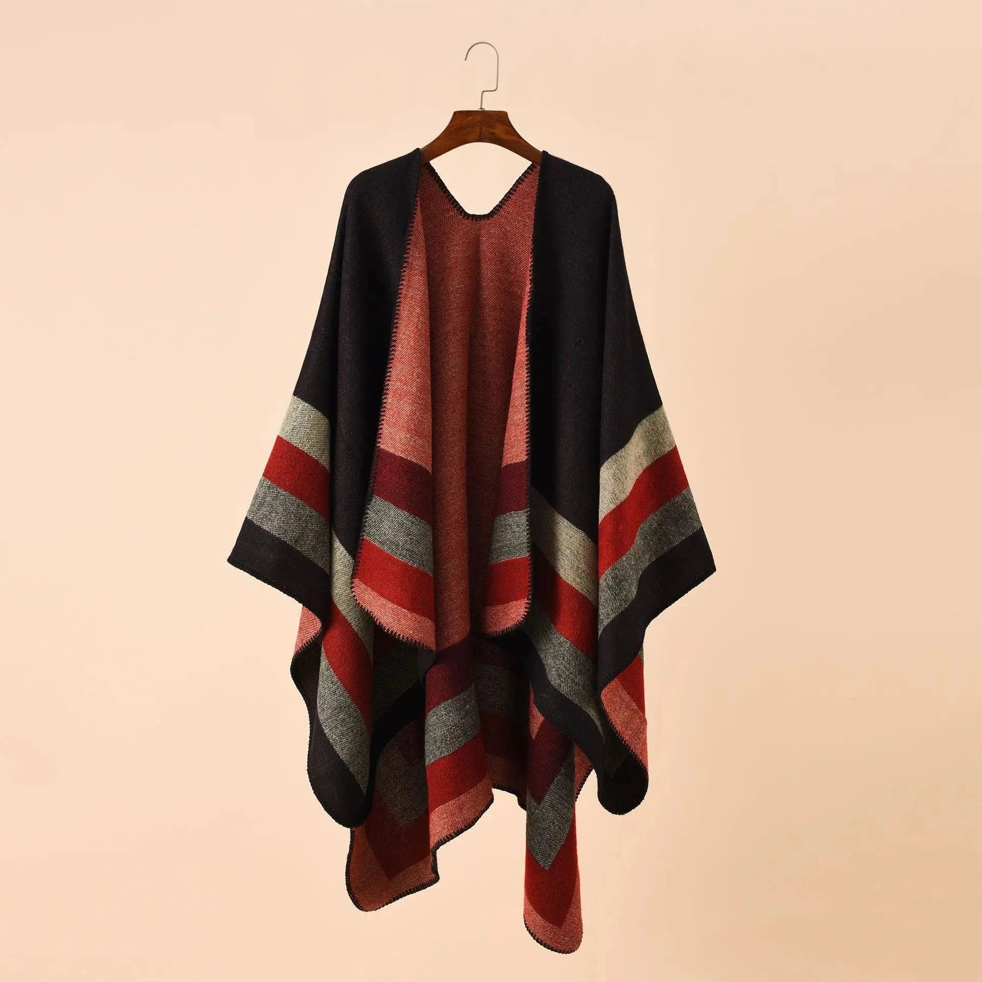 Poncho Plaid Chaud