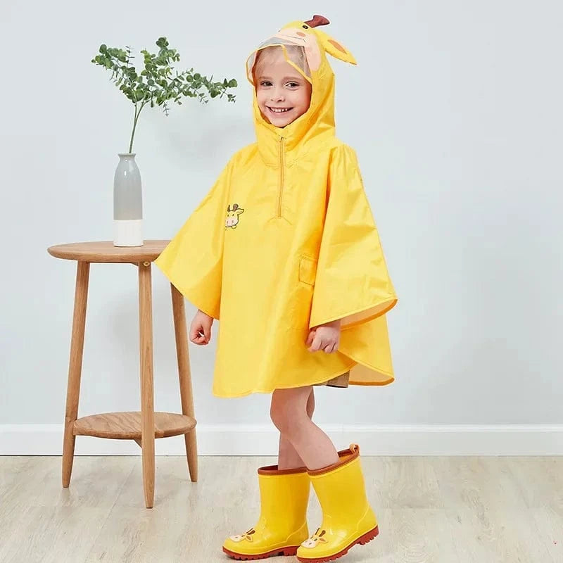 Poncho Pluie Enfant à Capuche