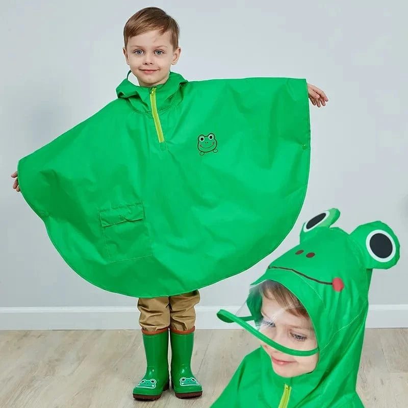 Poncho Pluie Enfant à Capuche
