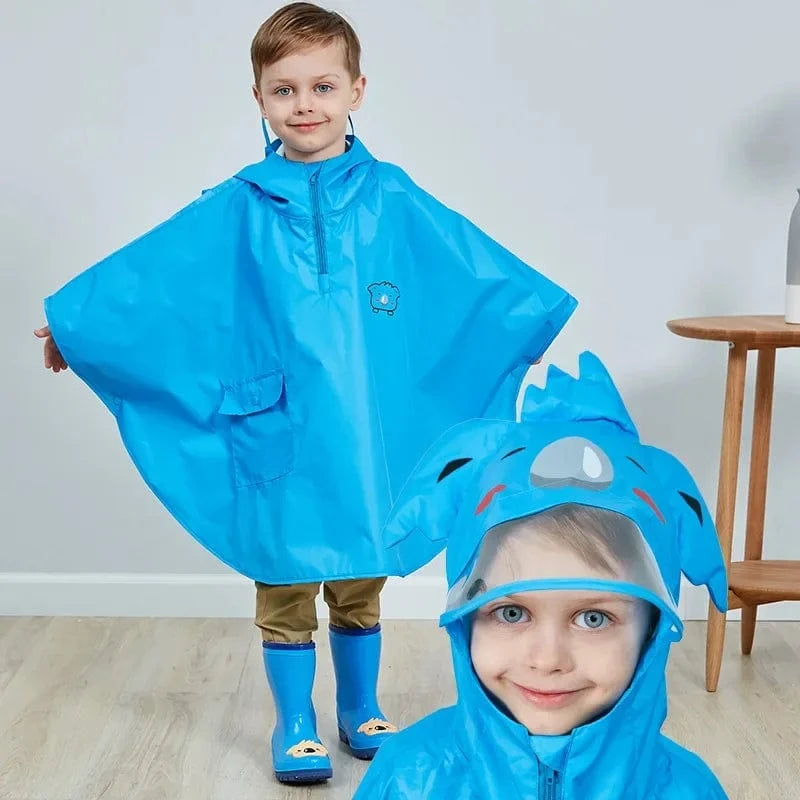 Poncho Pluie Enfant à Capuche