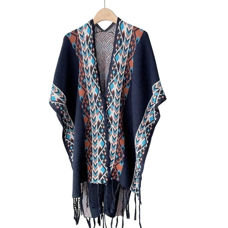 Poncho Pull Frange