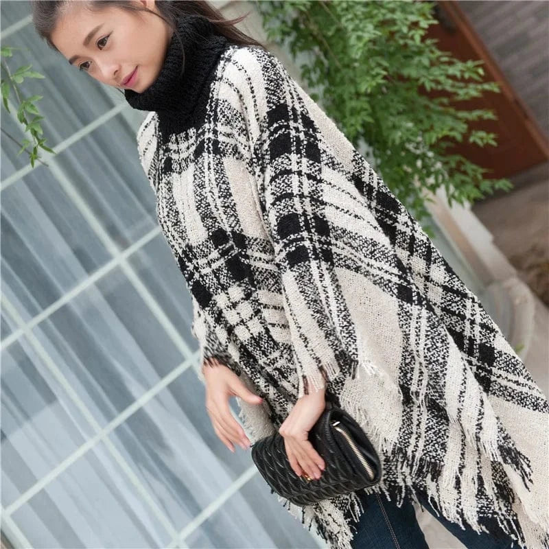 Poncho Pull Manches Longues