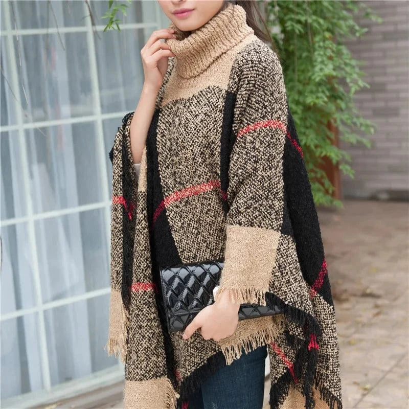 Poncho Pull Manches Longues