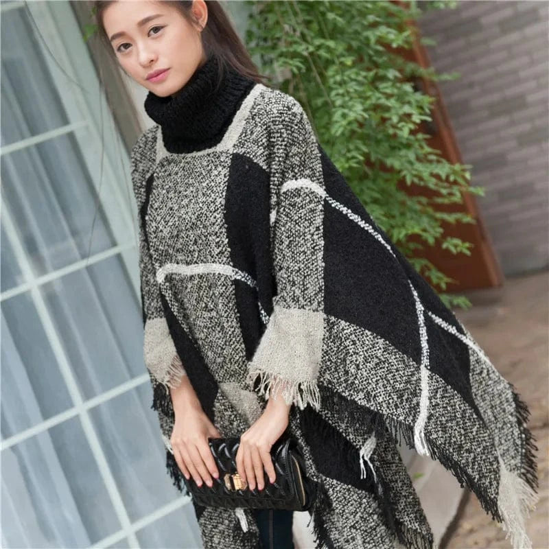 Poncho Pull Manches Longues