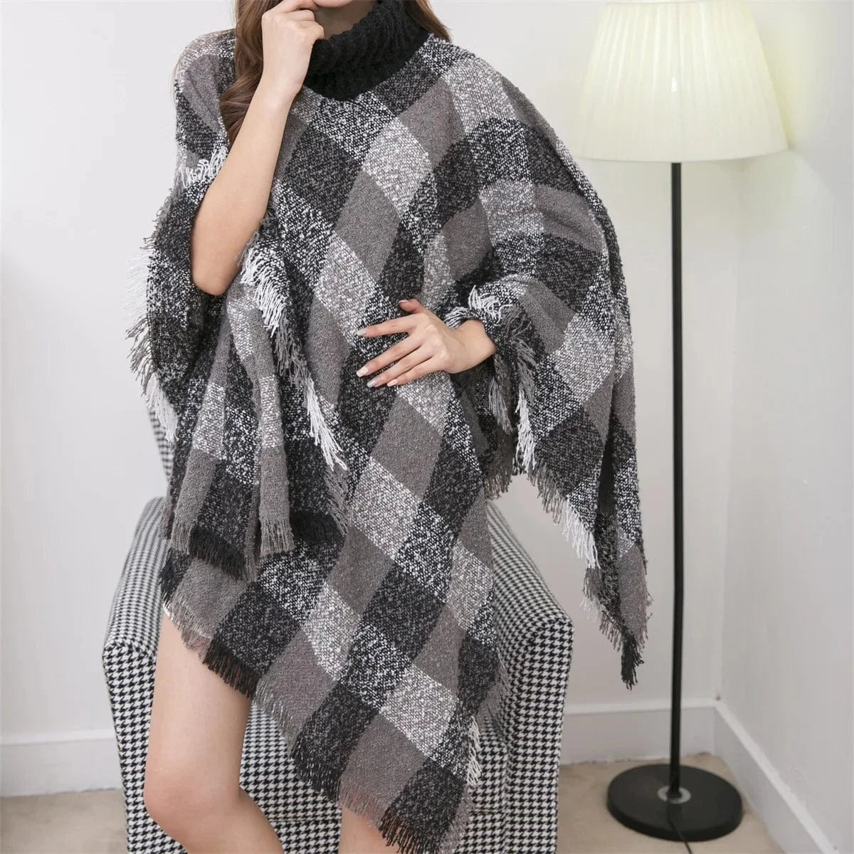 Poncho Pull Manches Longues