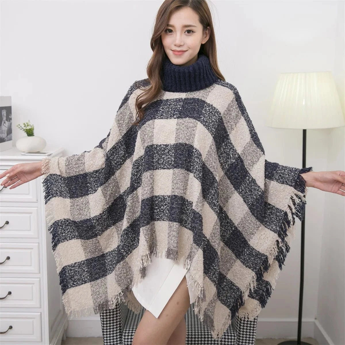 Poncho Pull Manches Longues
