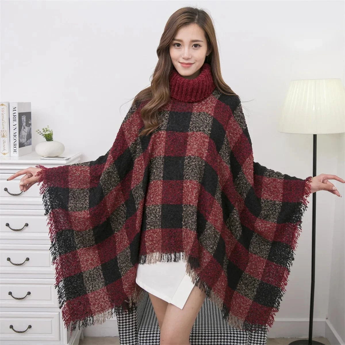 Poncho Pull Manches Longues