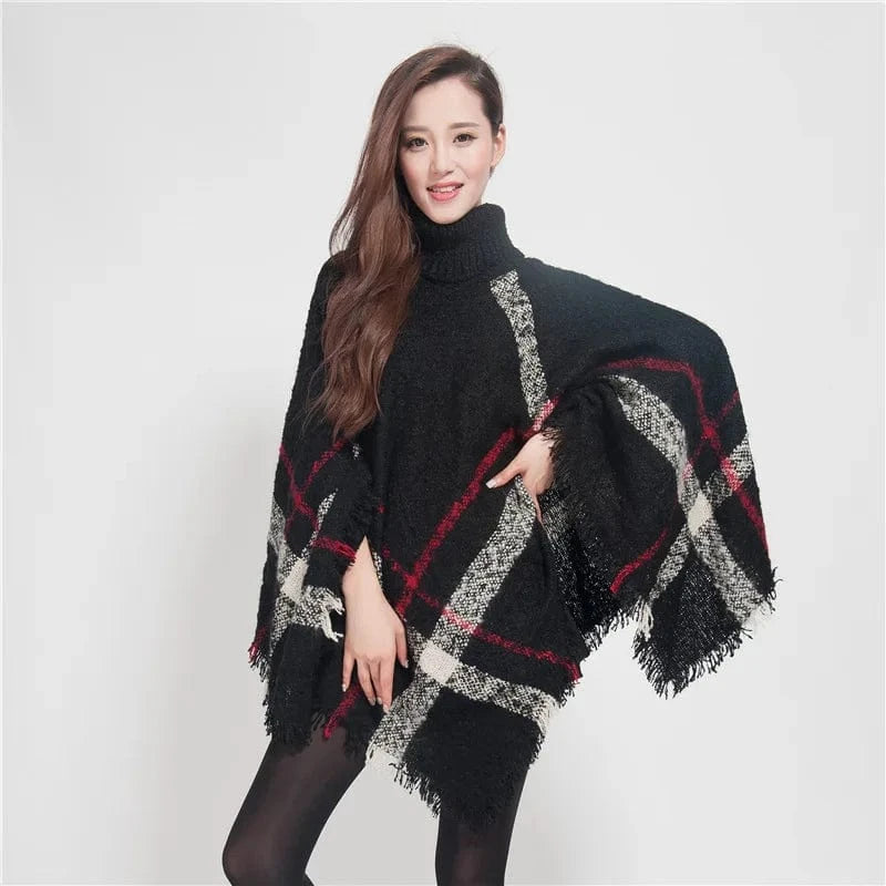 Poncho Pull Manches Longues