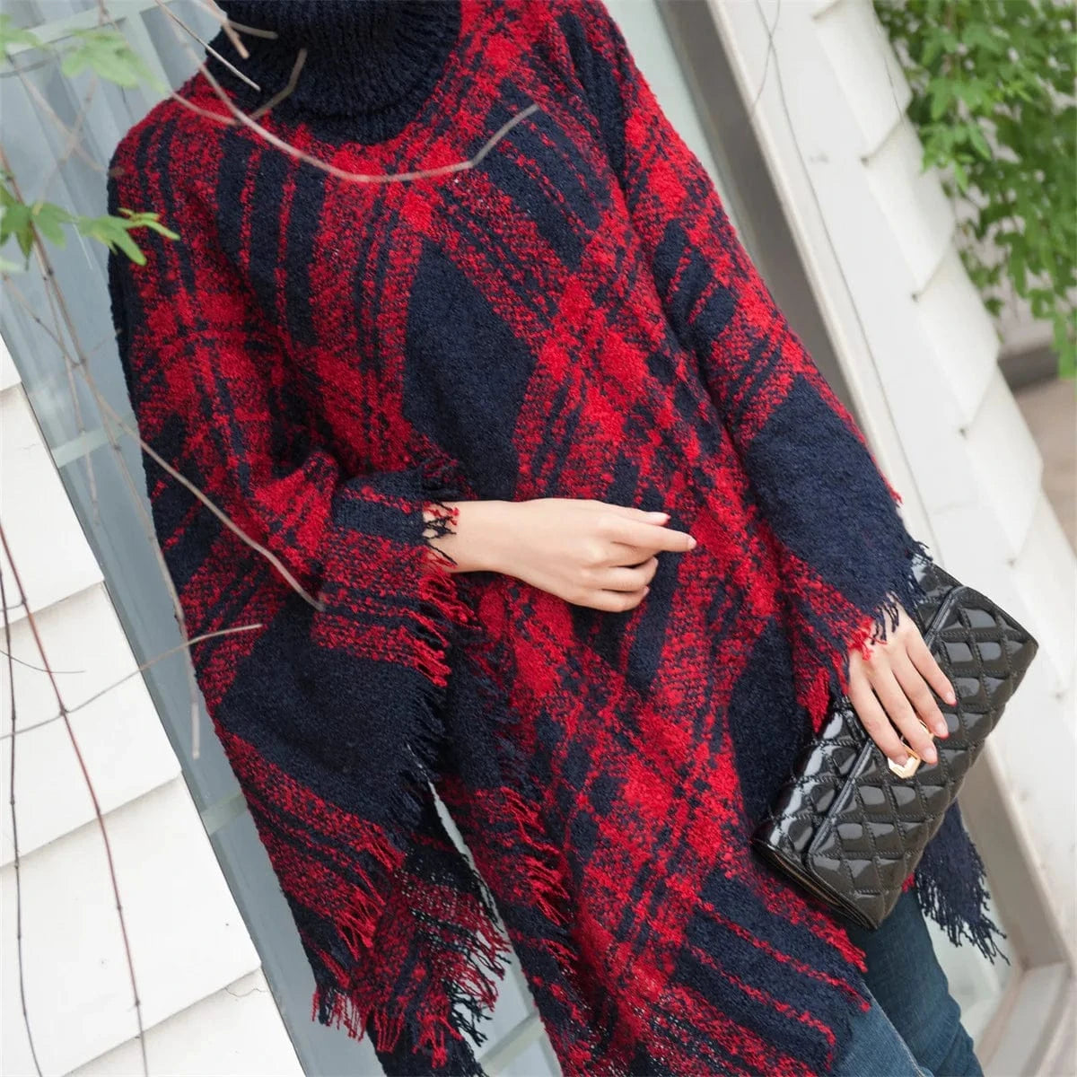 Poncho Pull Manches Longues