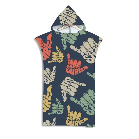 Poncho Surf Adulte à Capuche