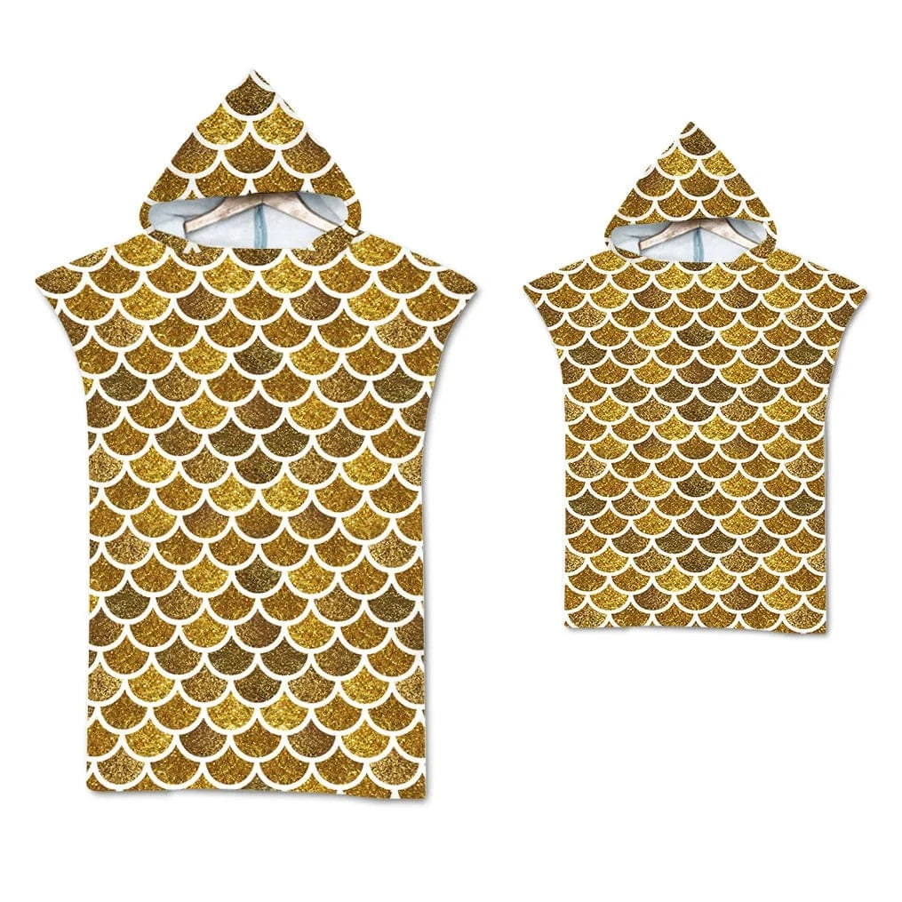 Poncho Surf Coloré à Capuche