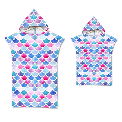Poncho Surf Coloré à Capuche
