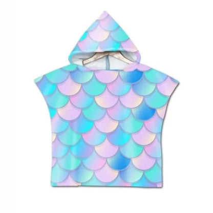 Poncho Surf Coloré à Capuche