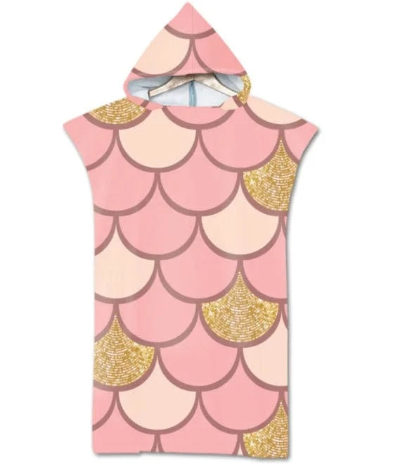 Poncho Surf Coloré à Capuche