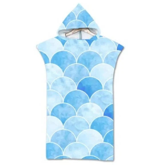 Poncho Surf Coloré à Capuche