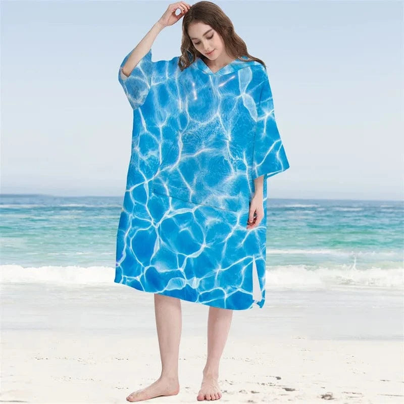 Poncho Surf Coton à Capuche