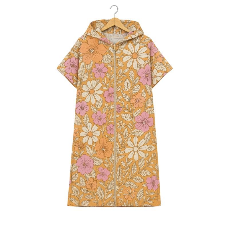 Poncho Surf Été Fleuri